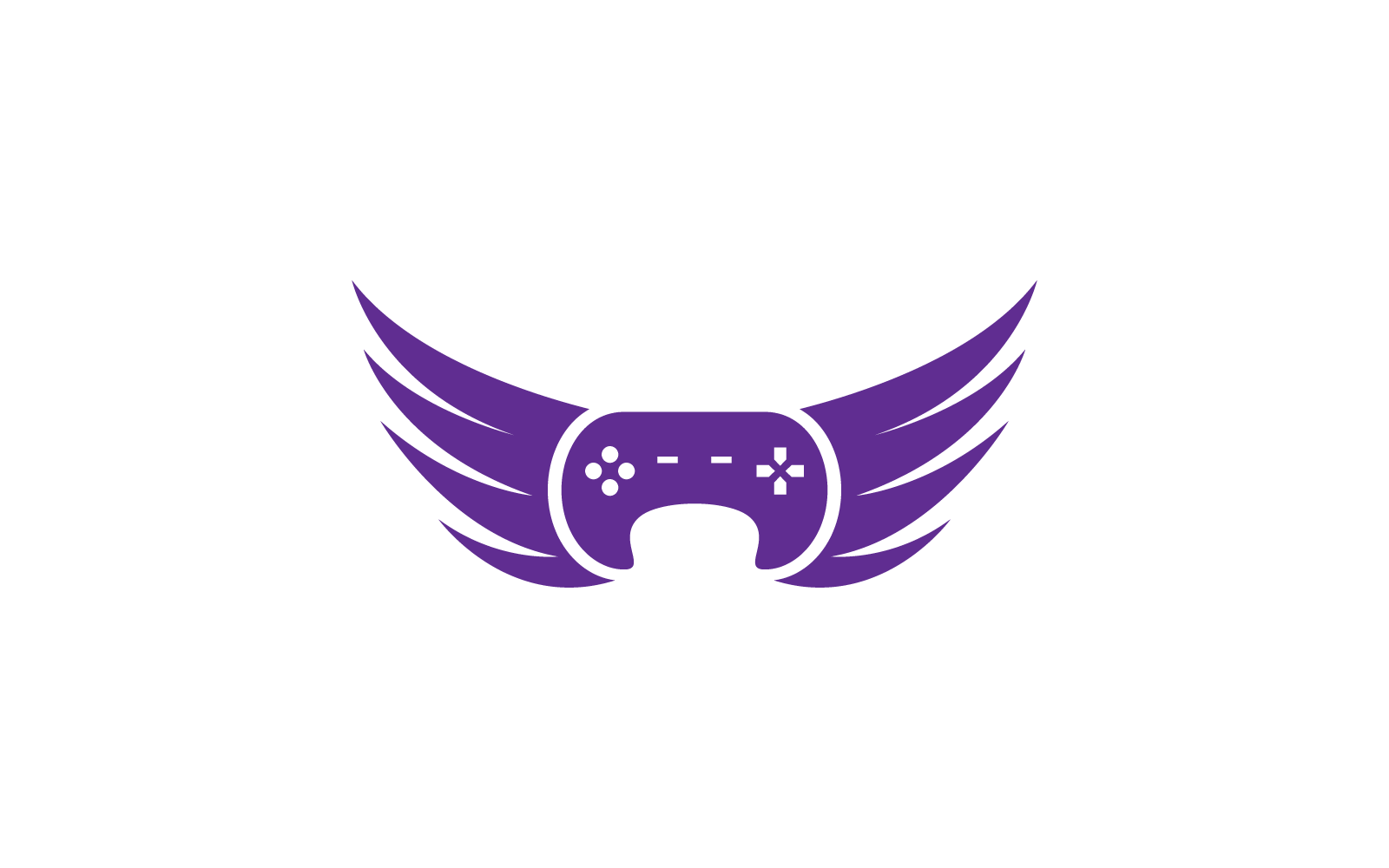 Flying Joystick game illustration vector template Logo Template