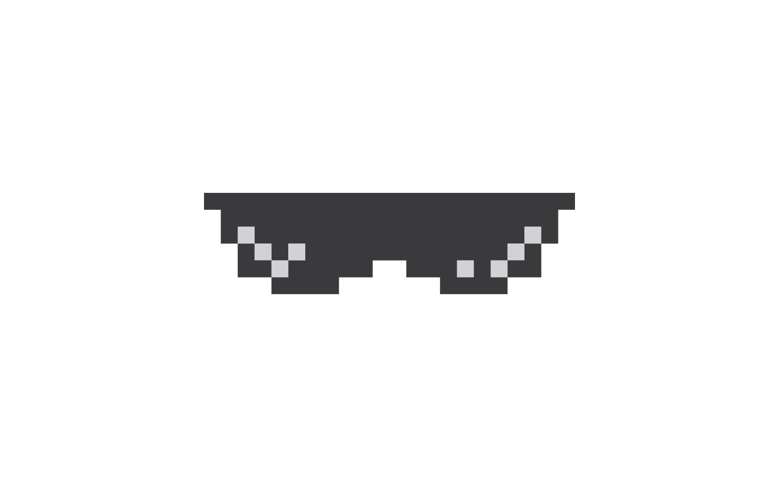 funky glasses pixel style vector flat design Logo Template