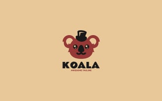 Koala Retro Flat Modern Logo