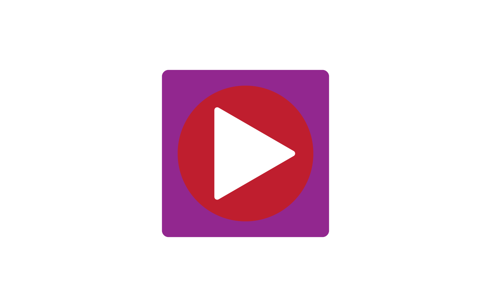 Odtwórz przycisk multimediów logo wektor Płaska konstrukcja