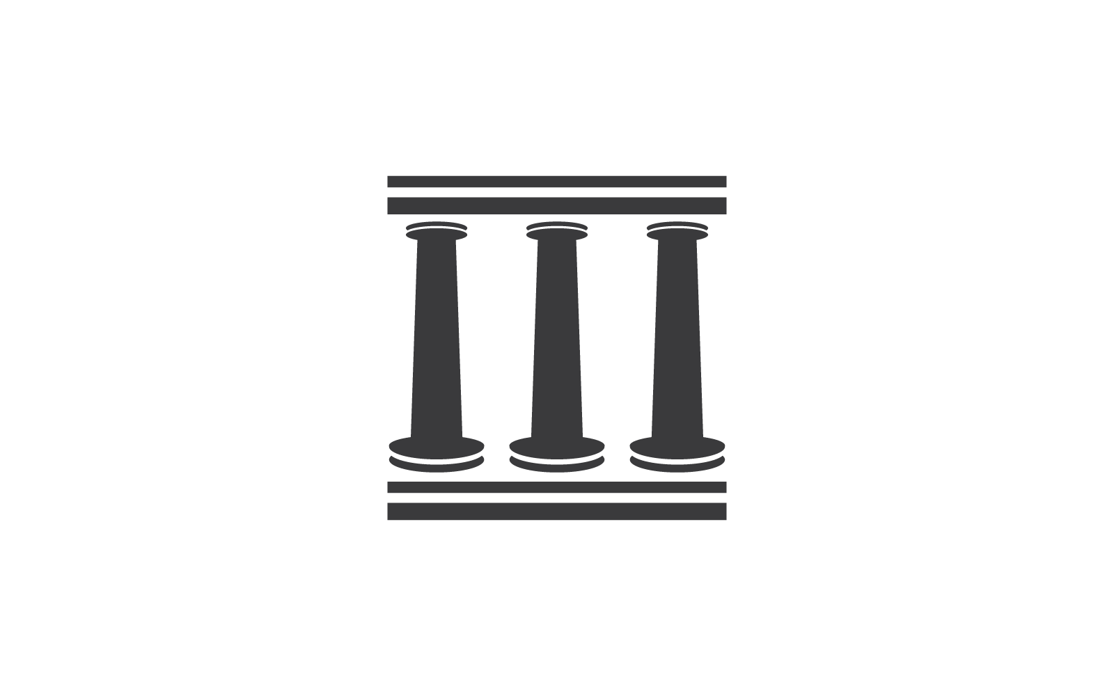 Plantilla de vector de logotipo de ilustración de pilar de columna