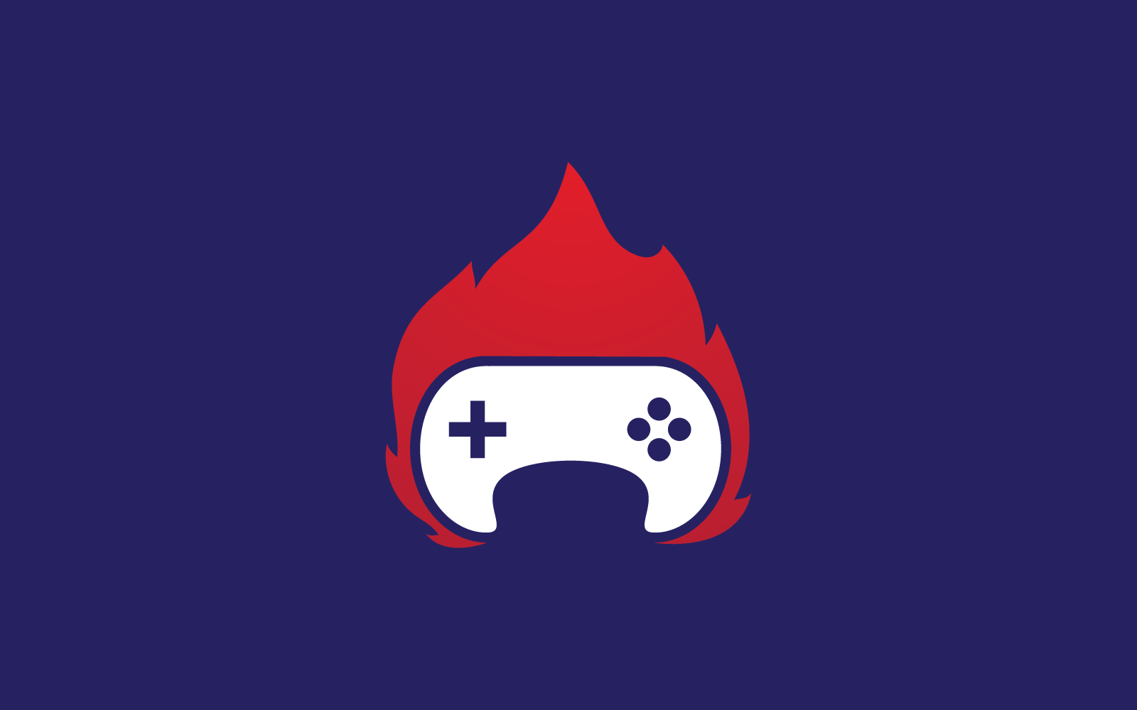 Symbolvektor für Illustration des Joystick-Spiels „Feuer brennen“.