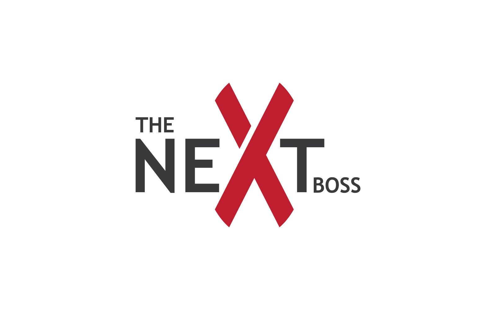 The next boss typography X letter logo template vector design