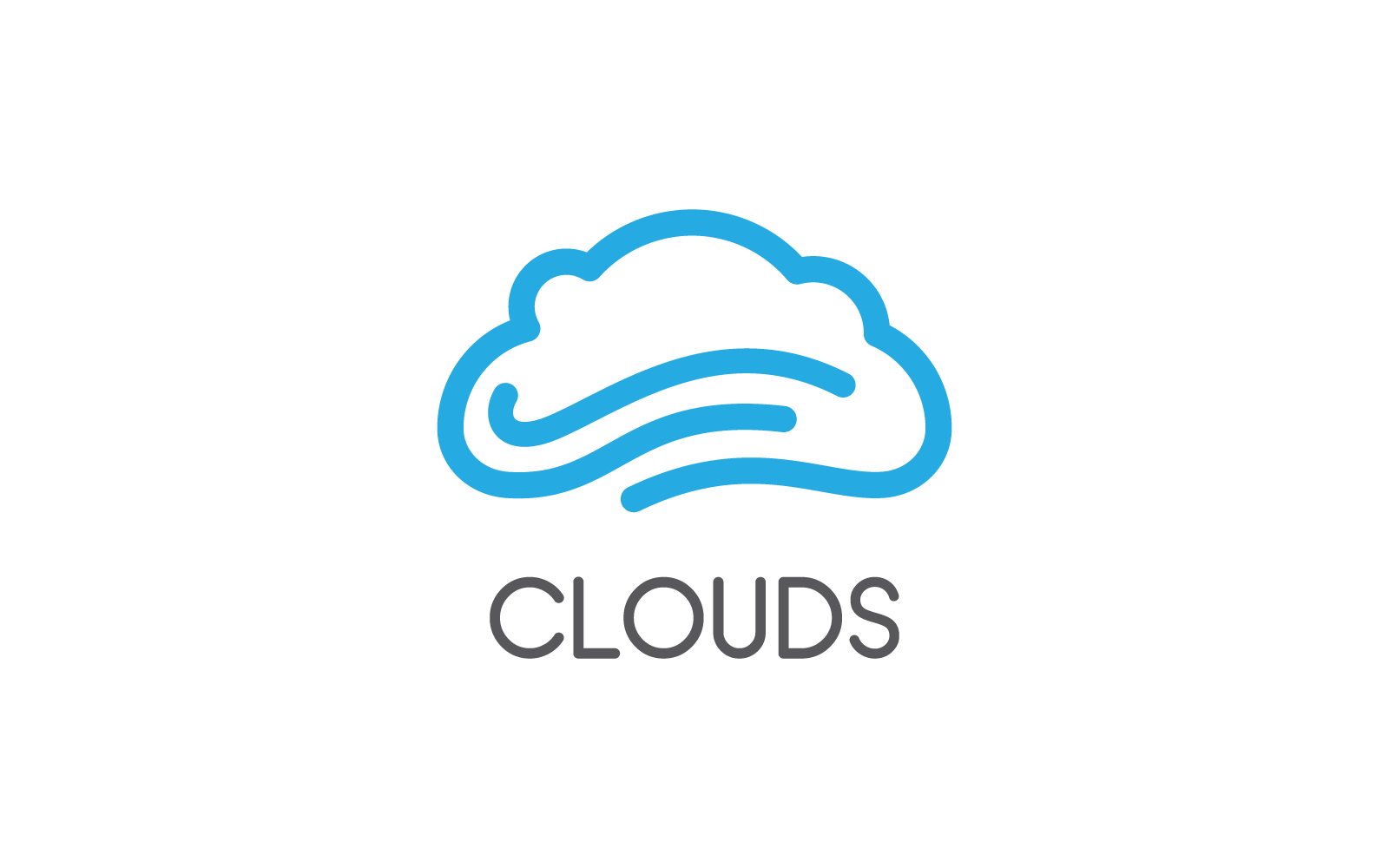 Векторные иллюстрации логотипа облака плоский дизайн