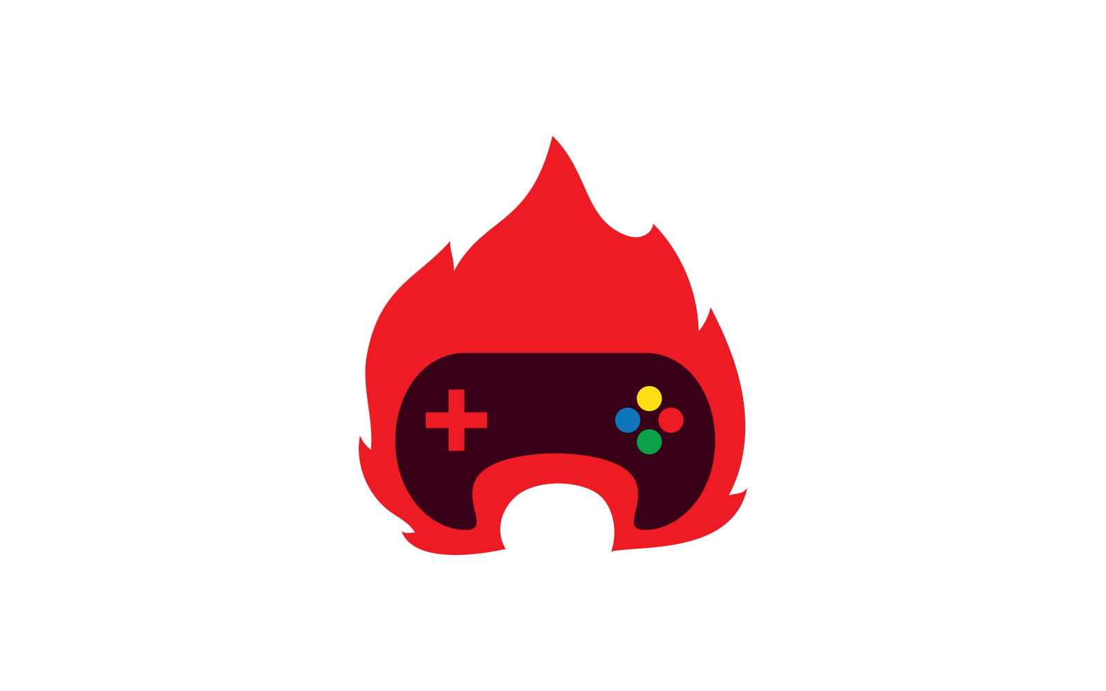 vuur branden Joystick spel illustratie vector pictogrammalplaatje