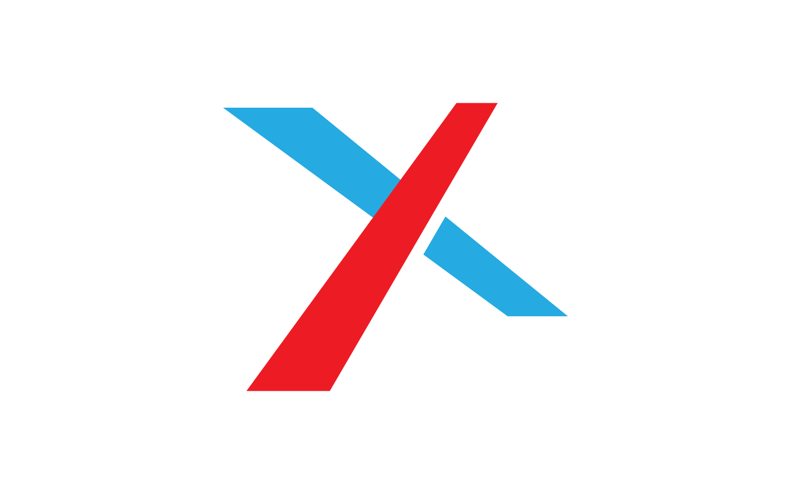X letter logo template vector  flat design