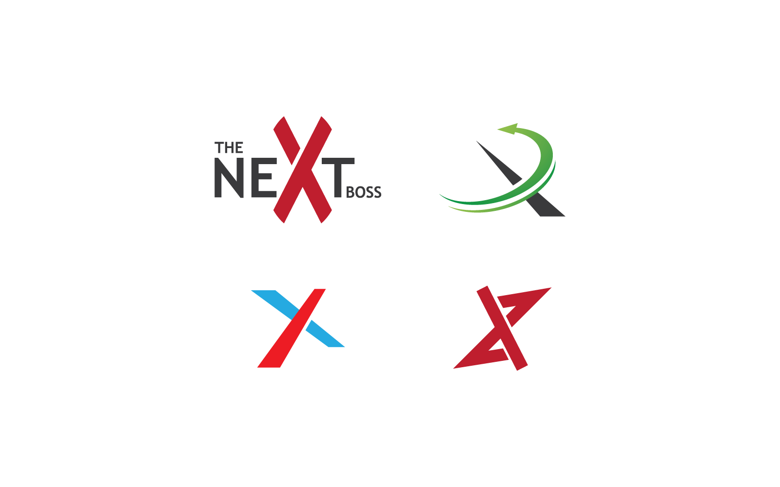 X letter logo template vector icon design