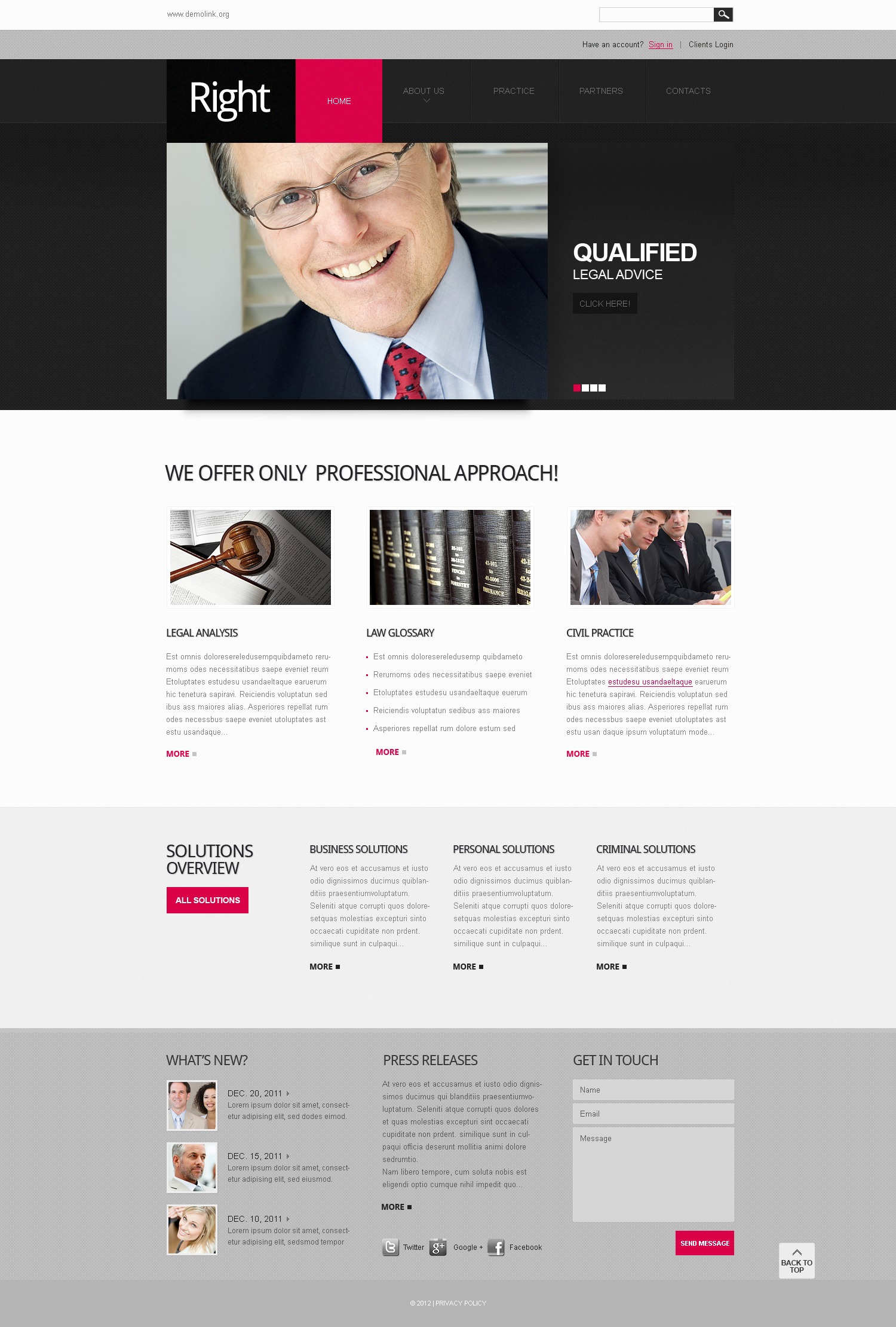 Law Firm Website Template #38524