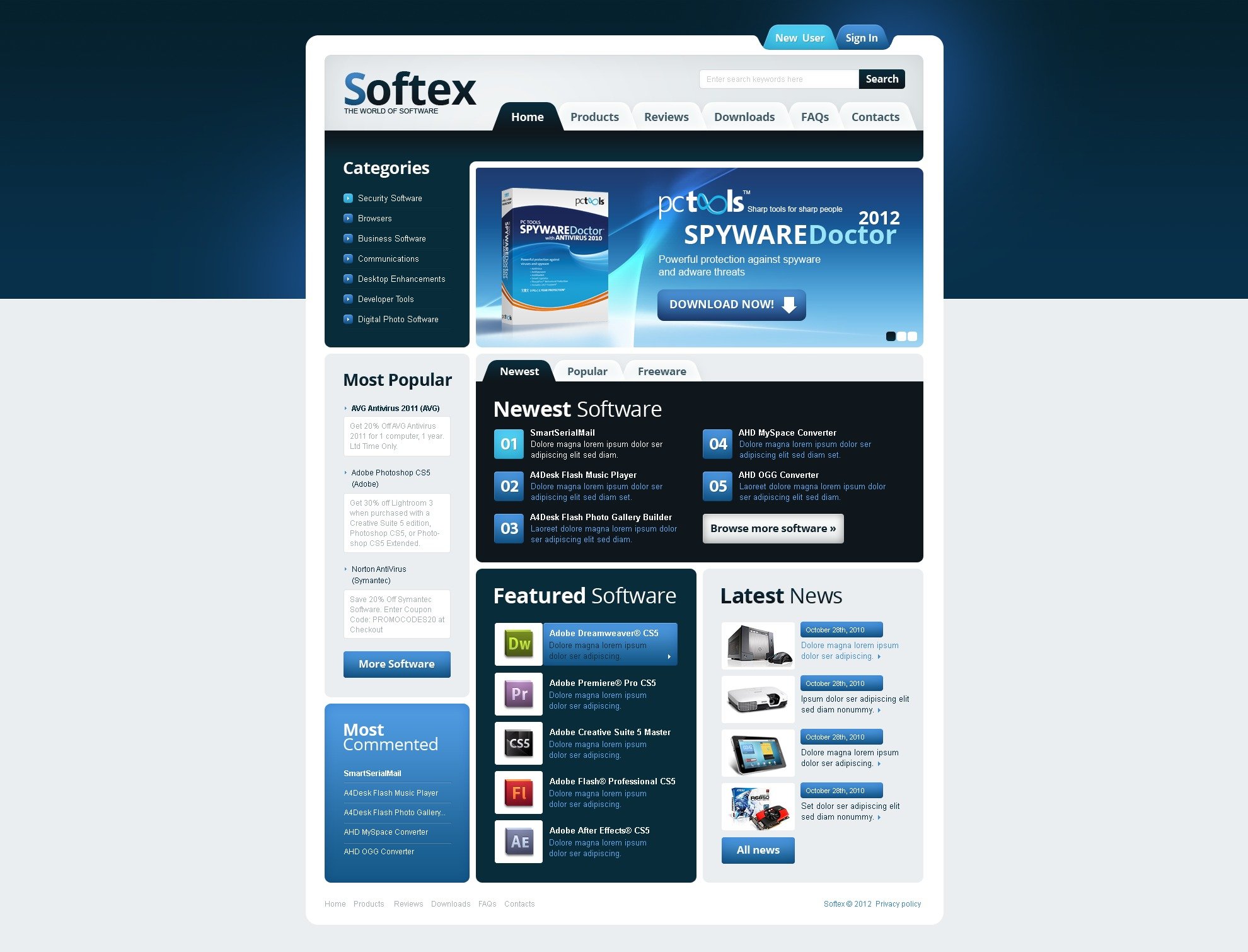 Software Company Website Template 38554