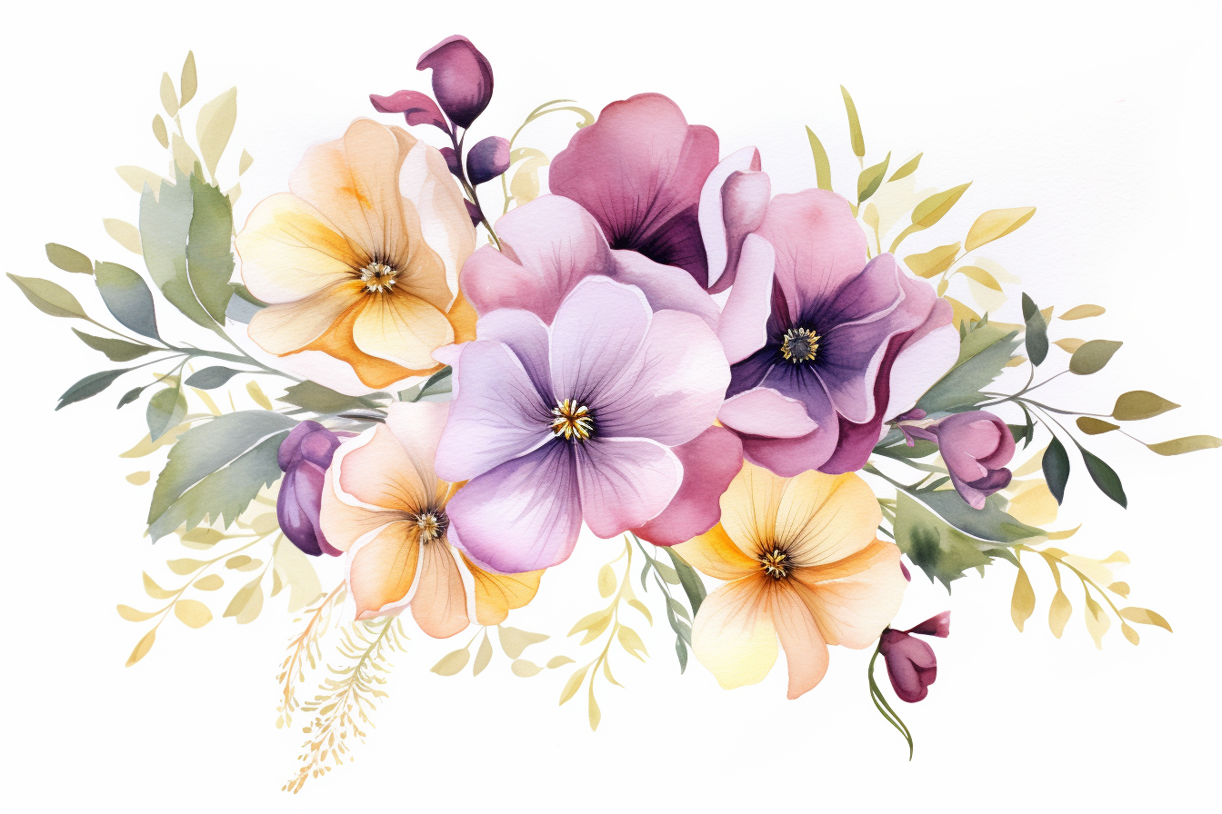 Kit Graphique #385000 Watercolour Bouquets Divers Modles Web - Logo template Preview