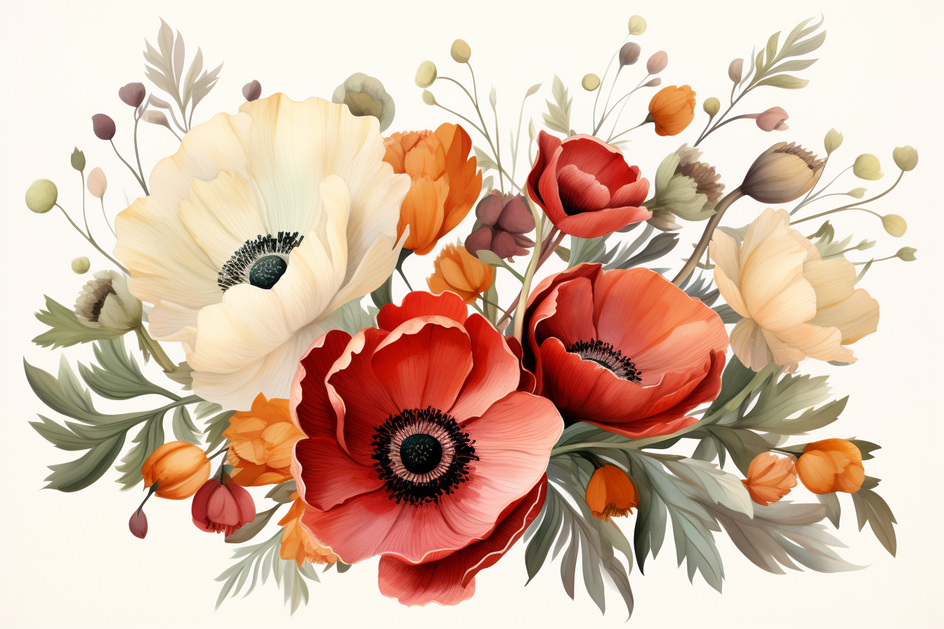 Kit Graphique #385023 Watercolour Bouquets Divers Modles Web - Logo template Preview