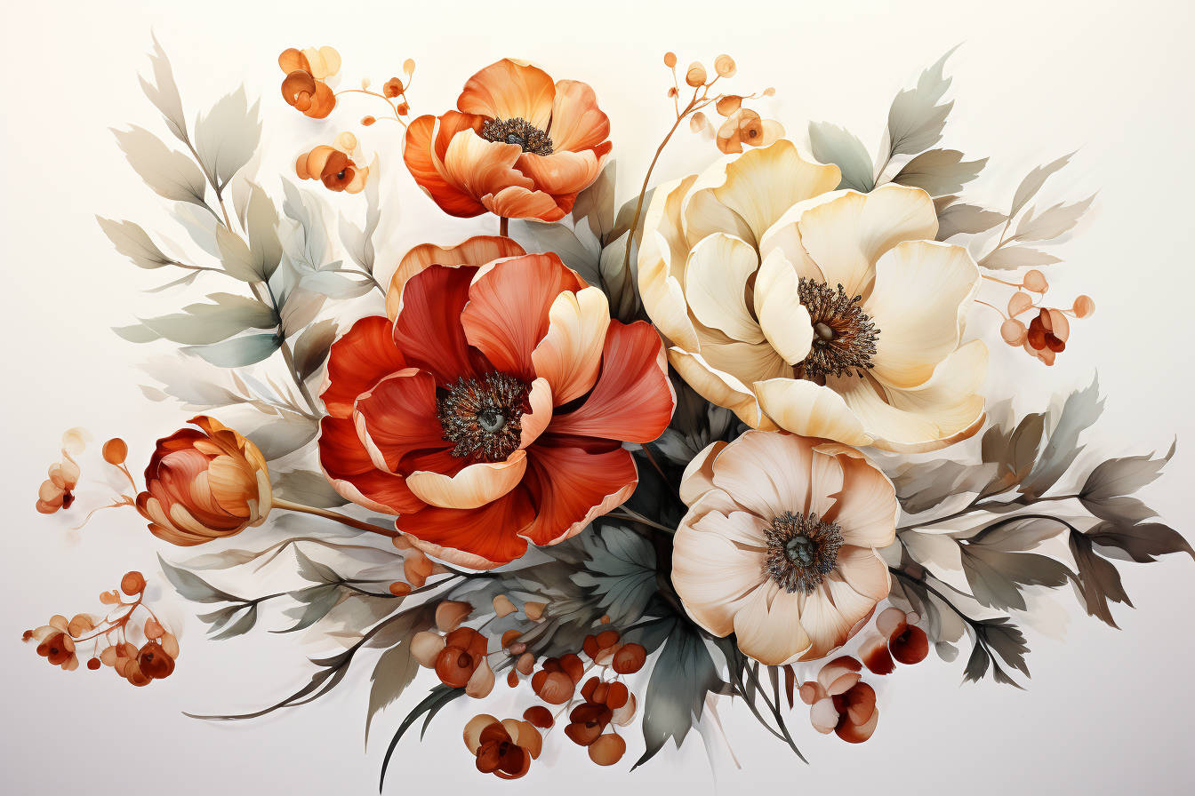 Kit Graphique #385030 Watercolour Bouquets Divers Modles Web - Logo template Preview