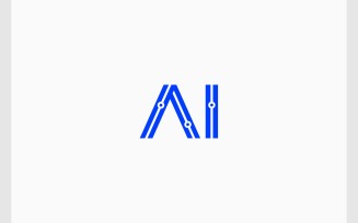 AI Circuit Technology Digital Logo