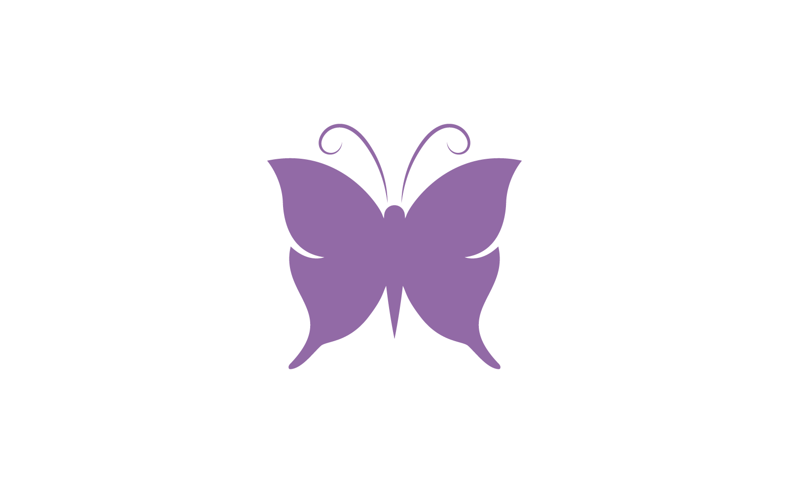 Beauty Butterfly illustration template vector flat design Logo Template