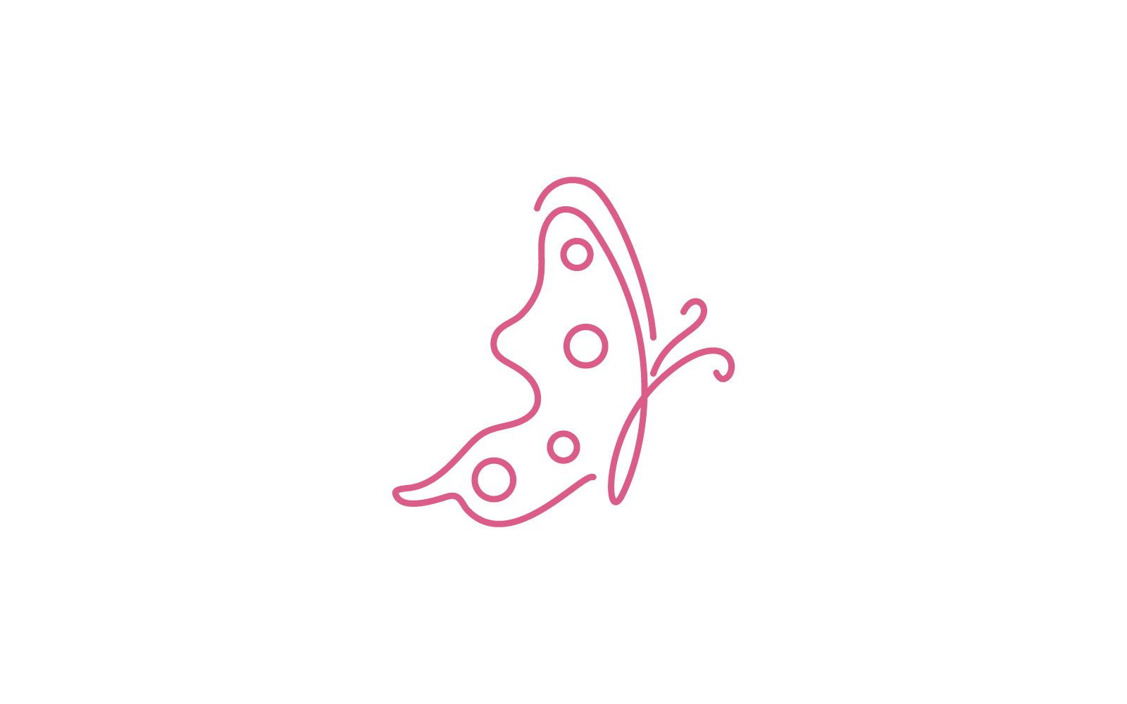 Beauty Butterfly line logo template vector design
