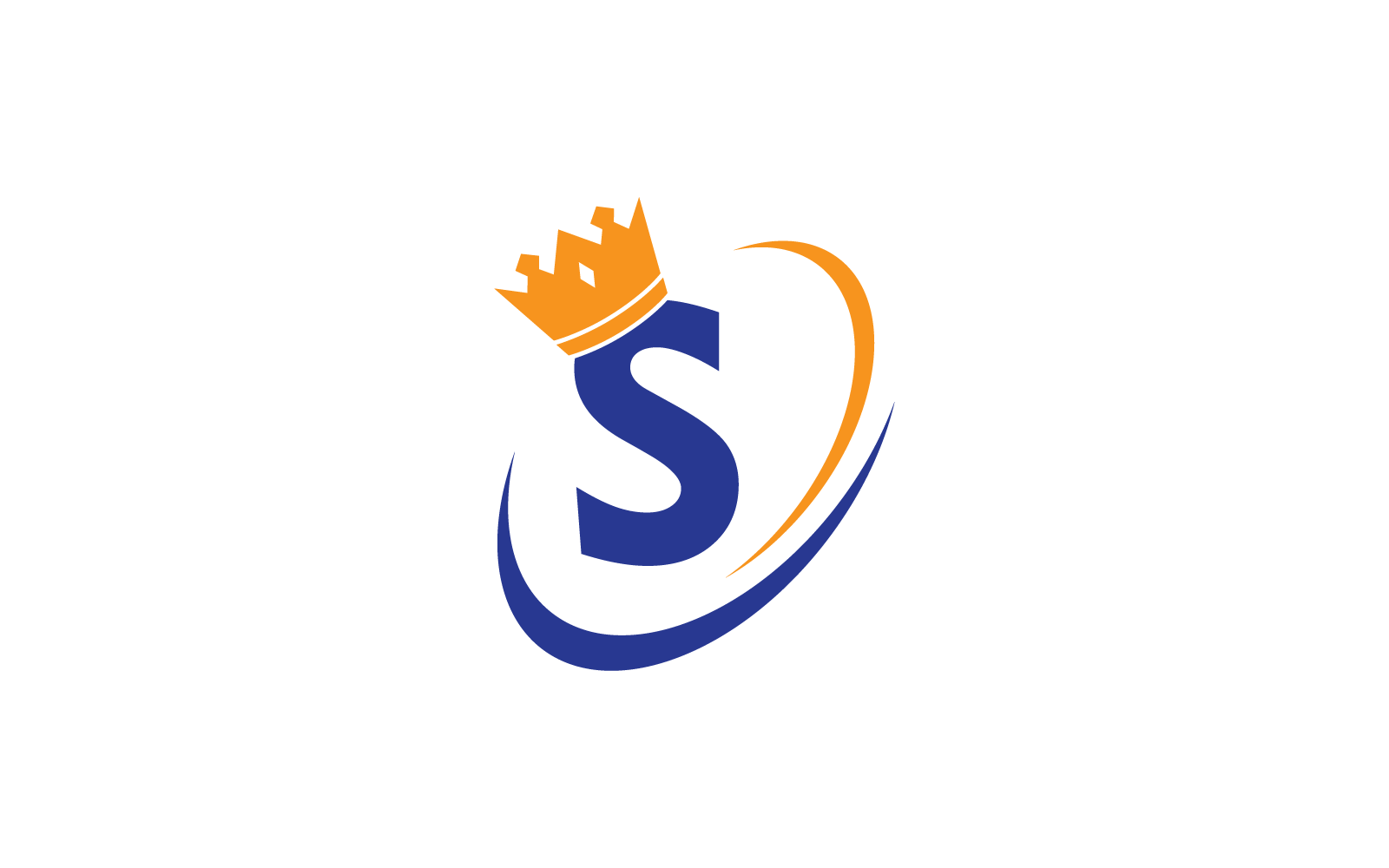 Crown with S initial letter illustration logo template vector design Logo Template