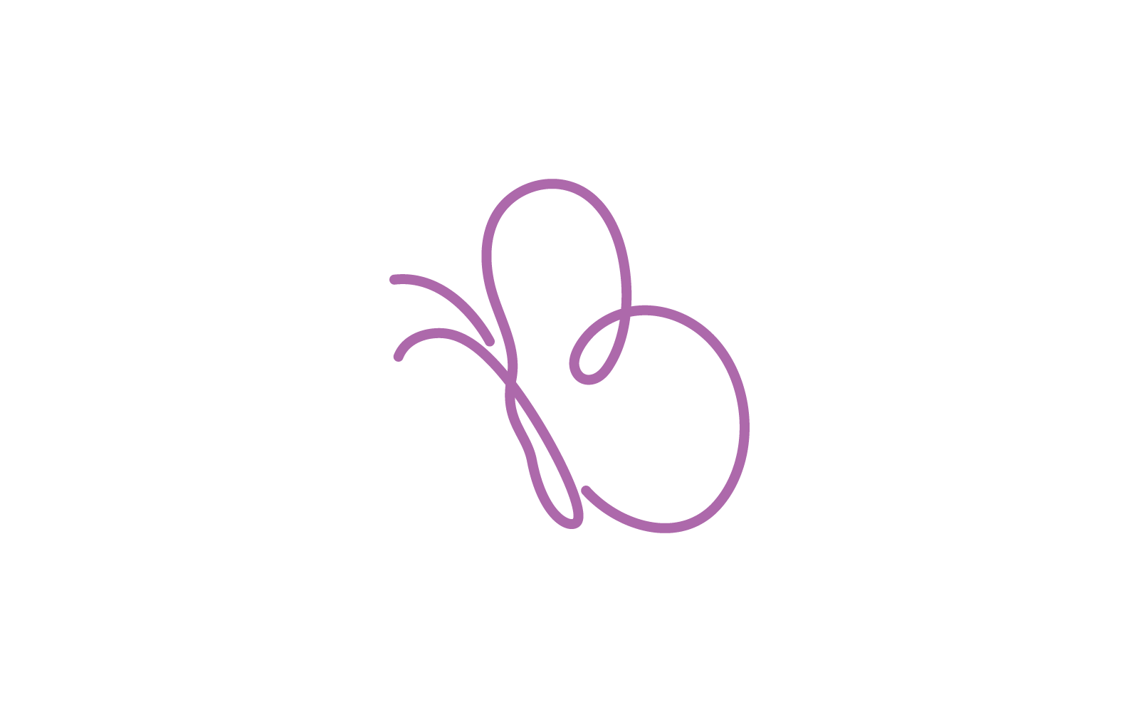 Design de vetor de logotipo de linha de borboleta de beleza