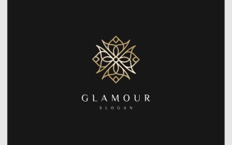 Flower Frame Luxury Decoration Logo