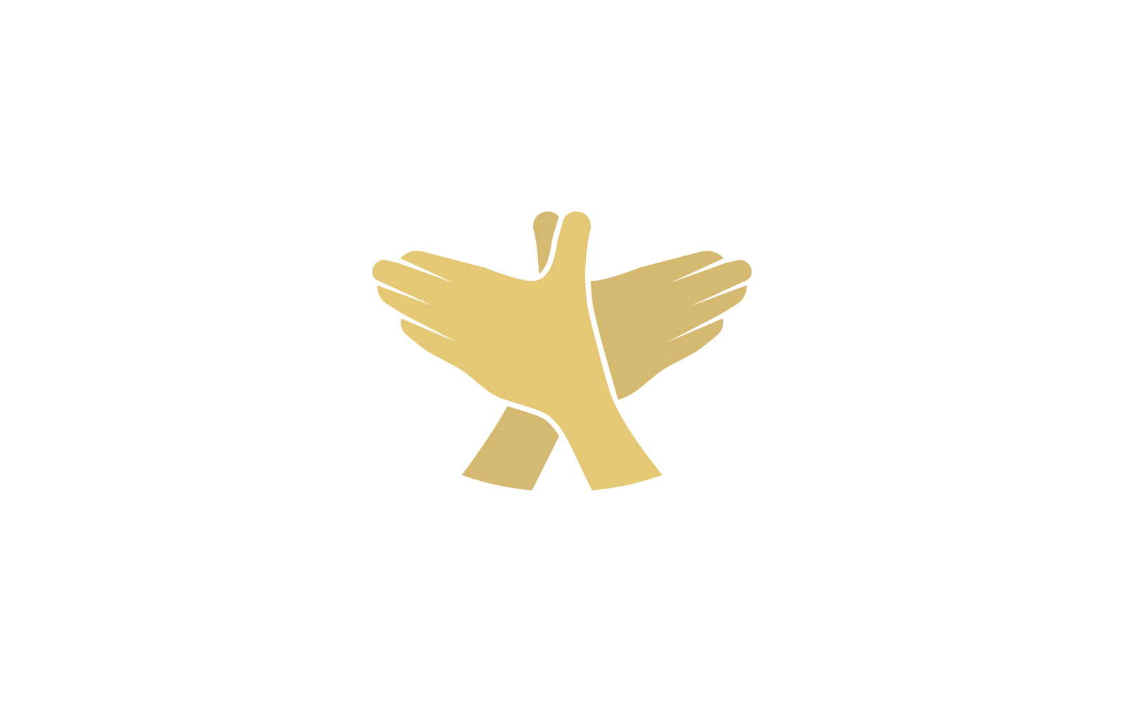 Hand gesture bird illustration logo design