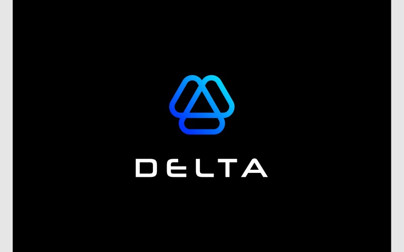 Triangle Delta Connection Technology Logo Logo Template