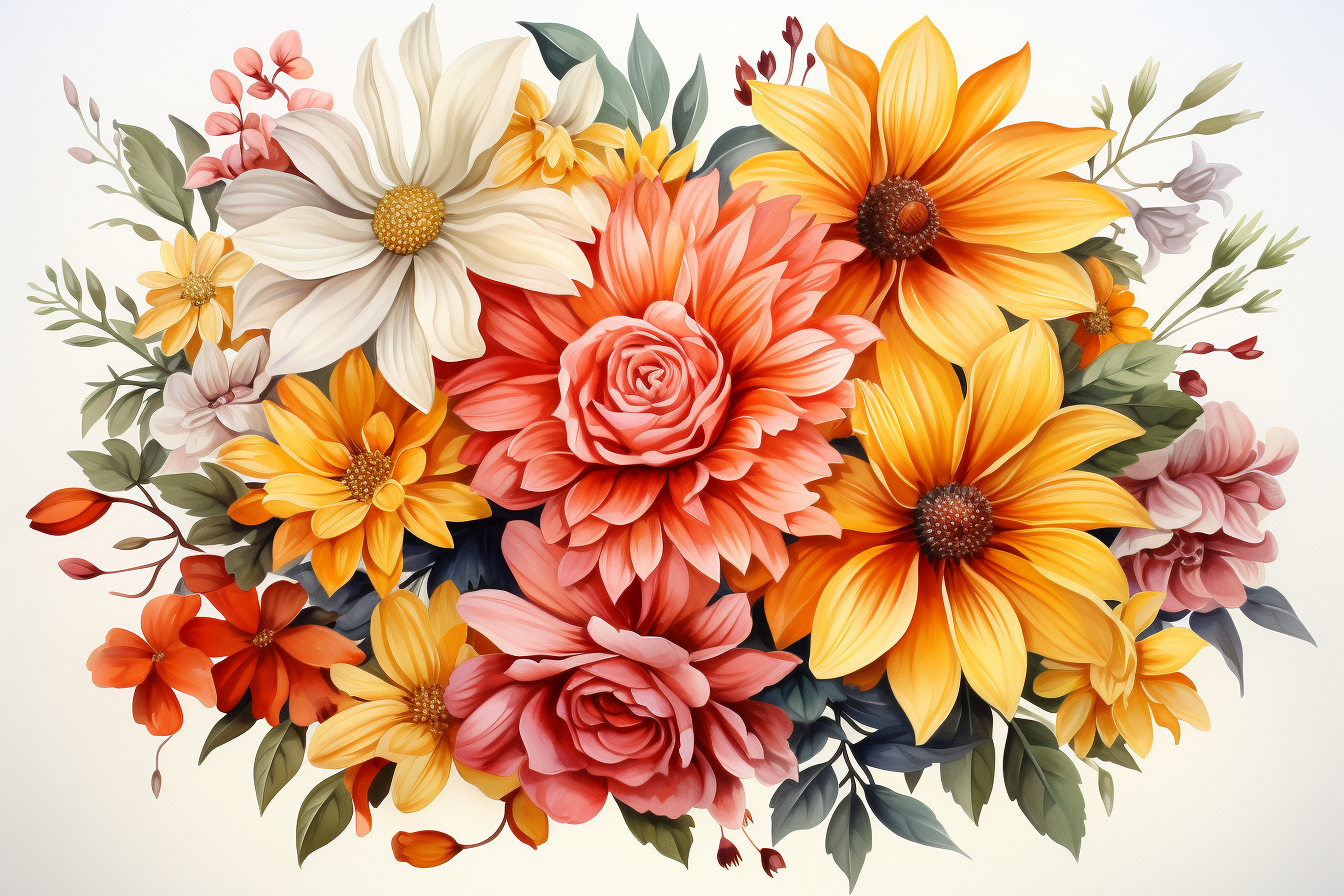 Kit Graphique #385114 Watercolour Bouquets Divers Modles Web - Logo template Preview