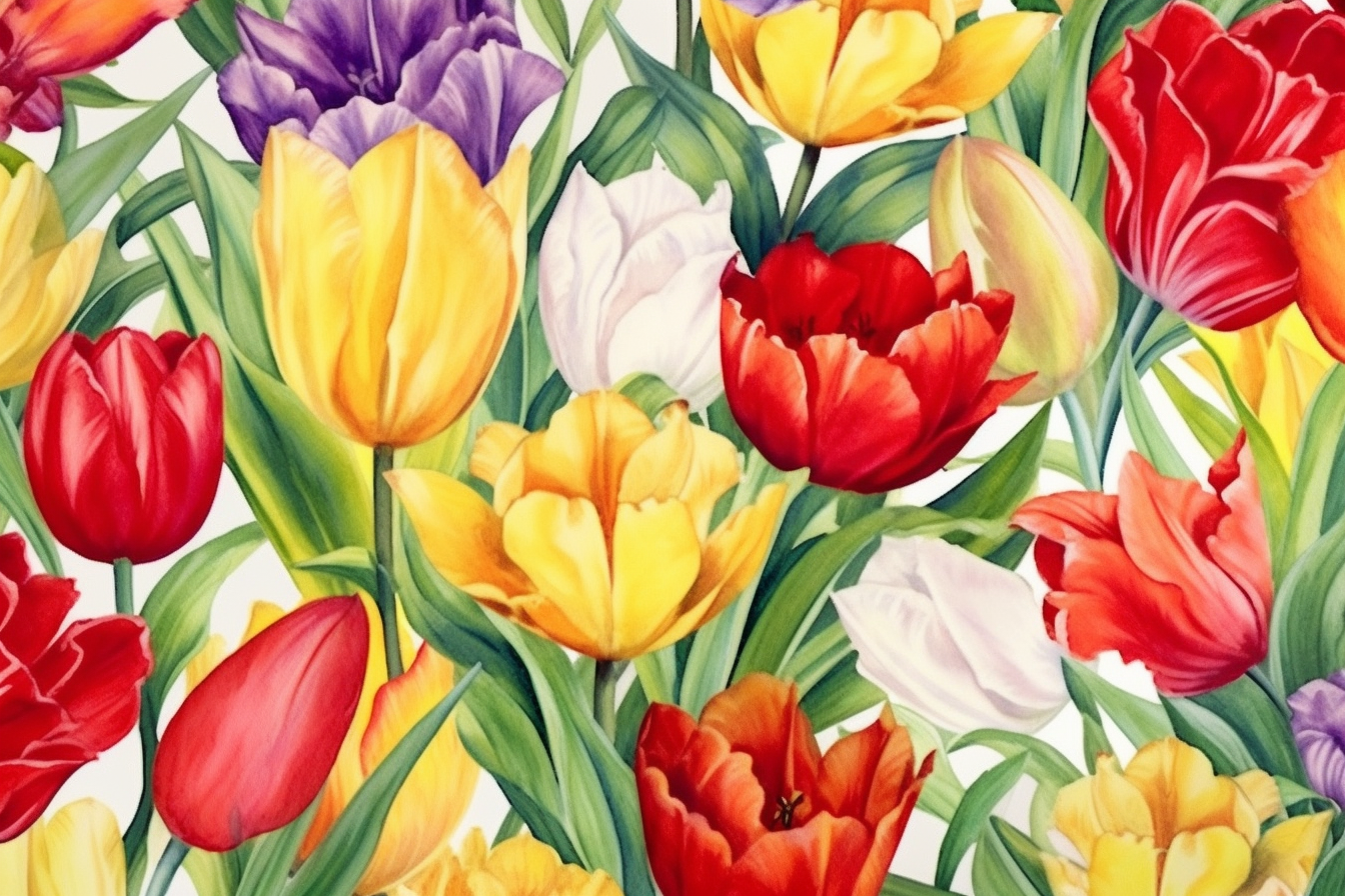 Watercolor Flowers Bouquets, illustration background 589