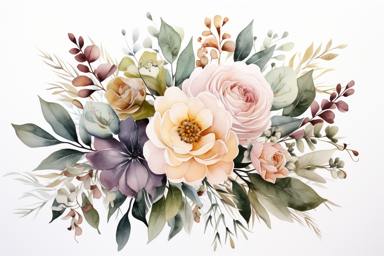 Kit Graphique #385159 Watercolour Bouquets Divers Modles Web - Logo template Preview