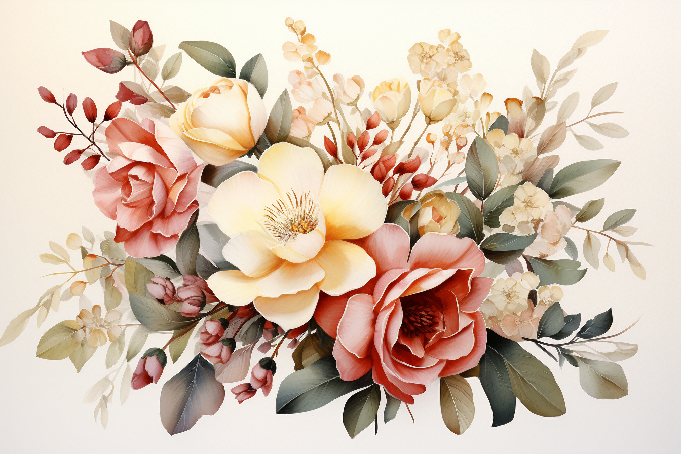 Kit Graphique #385168 Watercolour Bouquets Divers Modles Web - Logo template Preview
