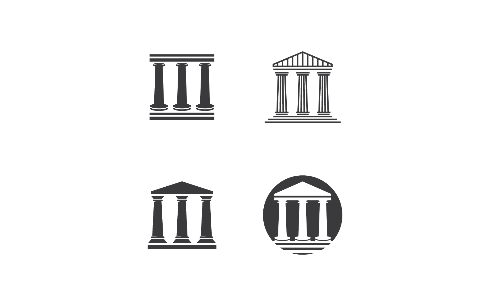 Column pillar illustration icon vector template Logo Template