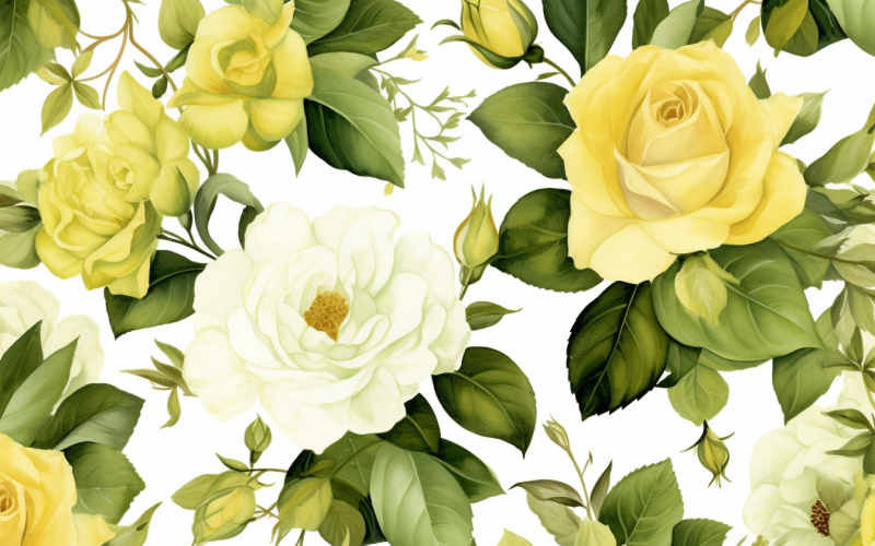 Watercolor Flowers Bouquets, illustration background 578 Illustration