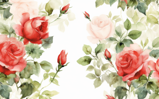 Watercolor Flowers Bouquets, illustration background 581