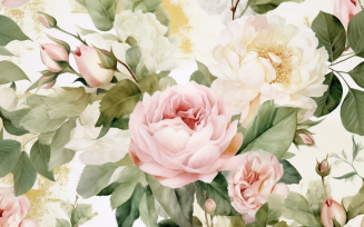 Watercolor Flowers Bouquets, illustration background 586