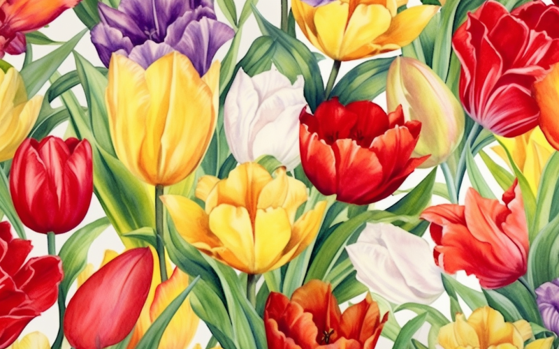 Watercolor Flowers Bouquets, illustration background 589 Illustration