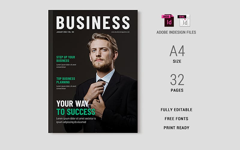 Template #385212 Business Magazine Webdesign Template - Logo template Preview