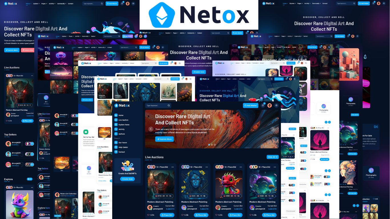 Netox - NFT Marketplace HTML5 Template