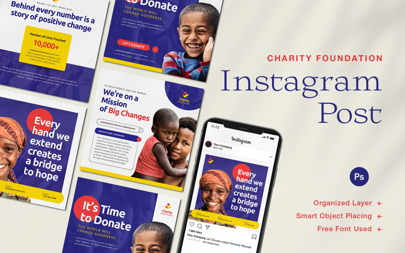 Charity Children Instagram Post Social Media