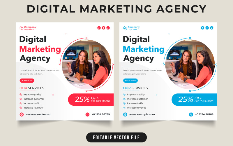 Creative marketing business promotional poster design Social Media
