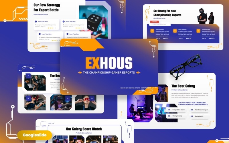 Exhous - Champion Gamer Googleslide Templates Google Slide