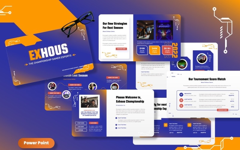 Exhous - Champion Gamer Powerpoint Templates PowerPoint Template