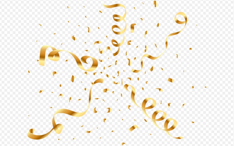 Golden confetti blast background vector Background