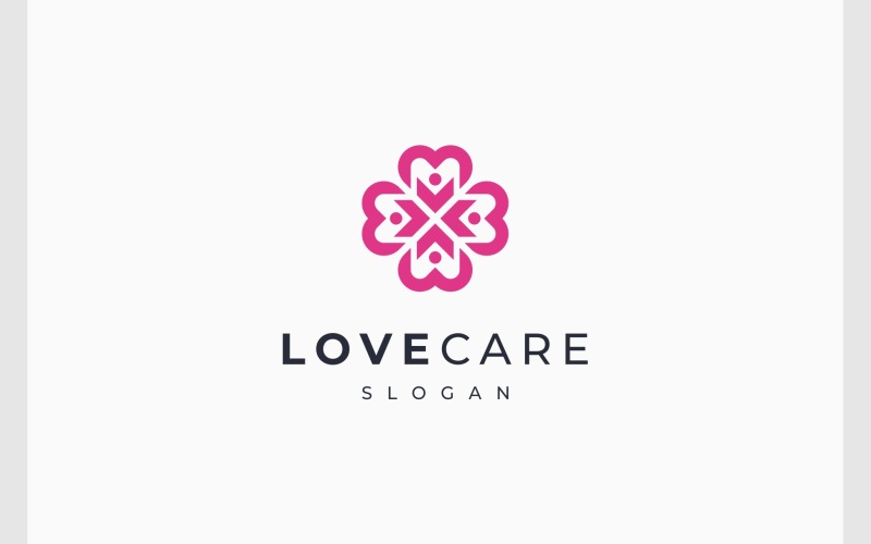 Heart Community Charity Care Logo Logo Template