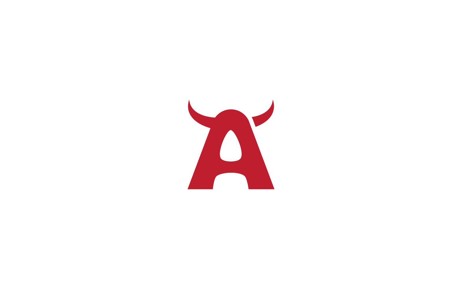 A initial letter with devil horn logo vector design