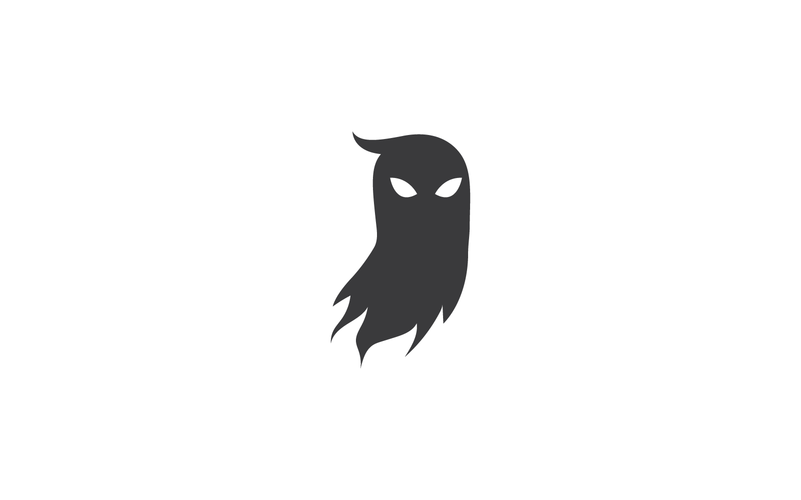 Black Ghost ilustration vector icon template