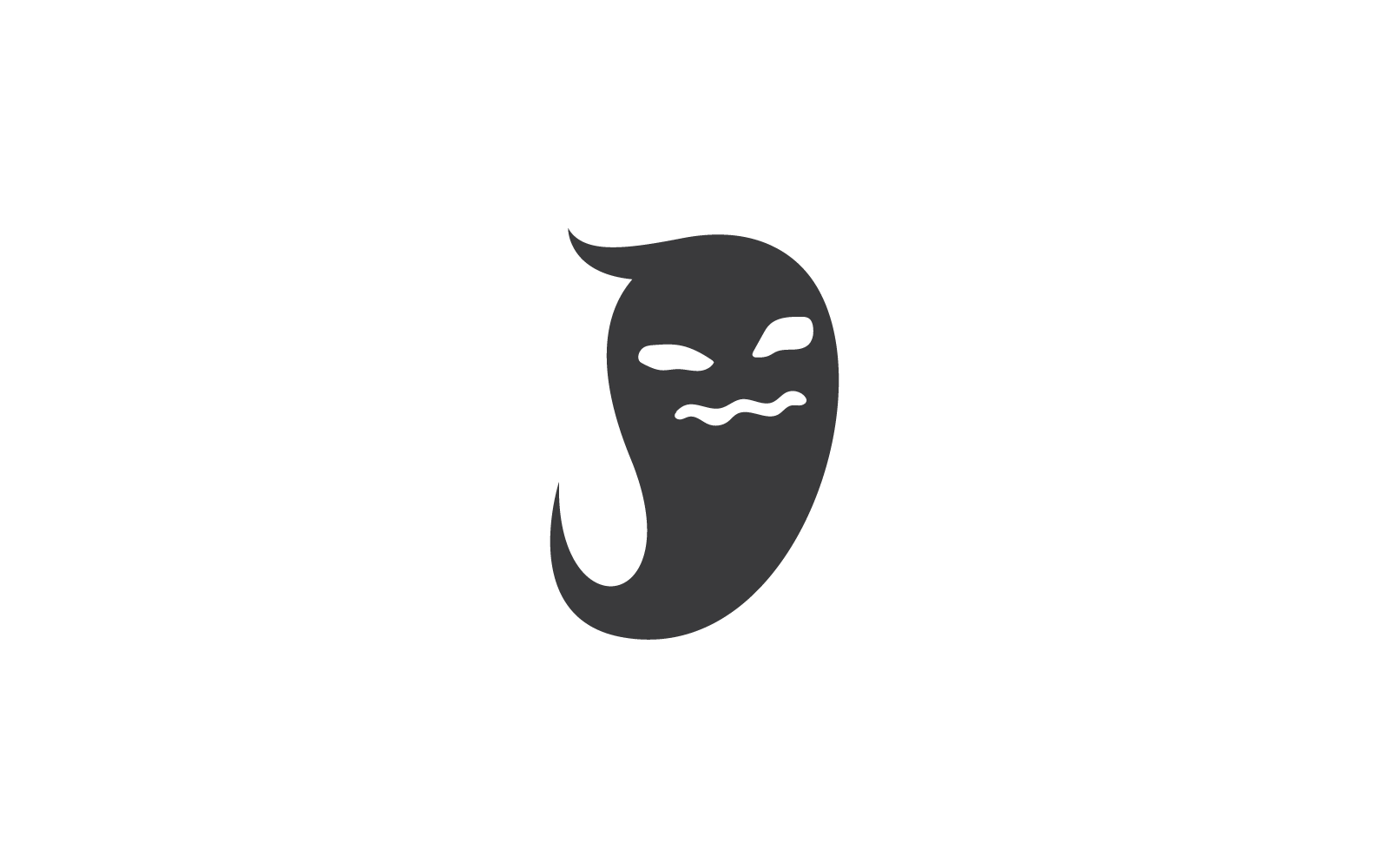 Black Ghost ilustration vector sjabloonontwerp