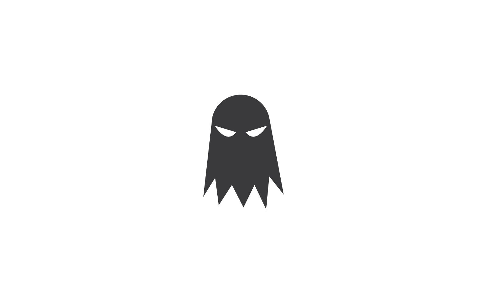Black Ghost ilustration vector template Logo Template