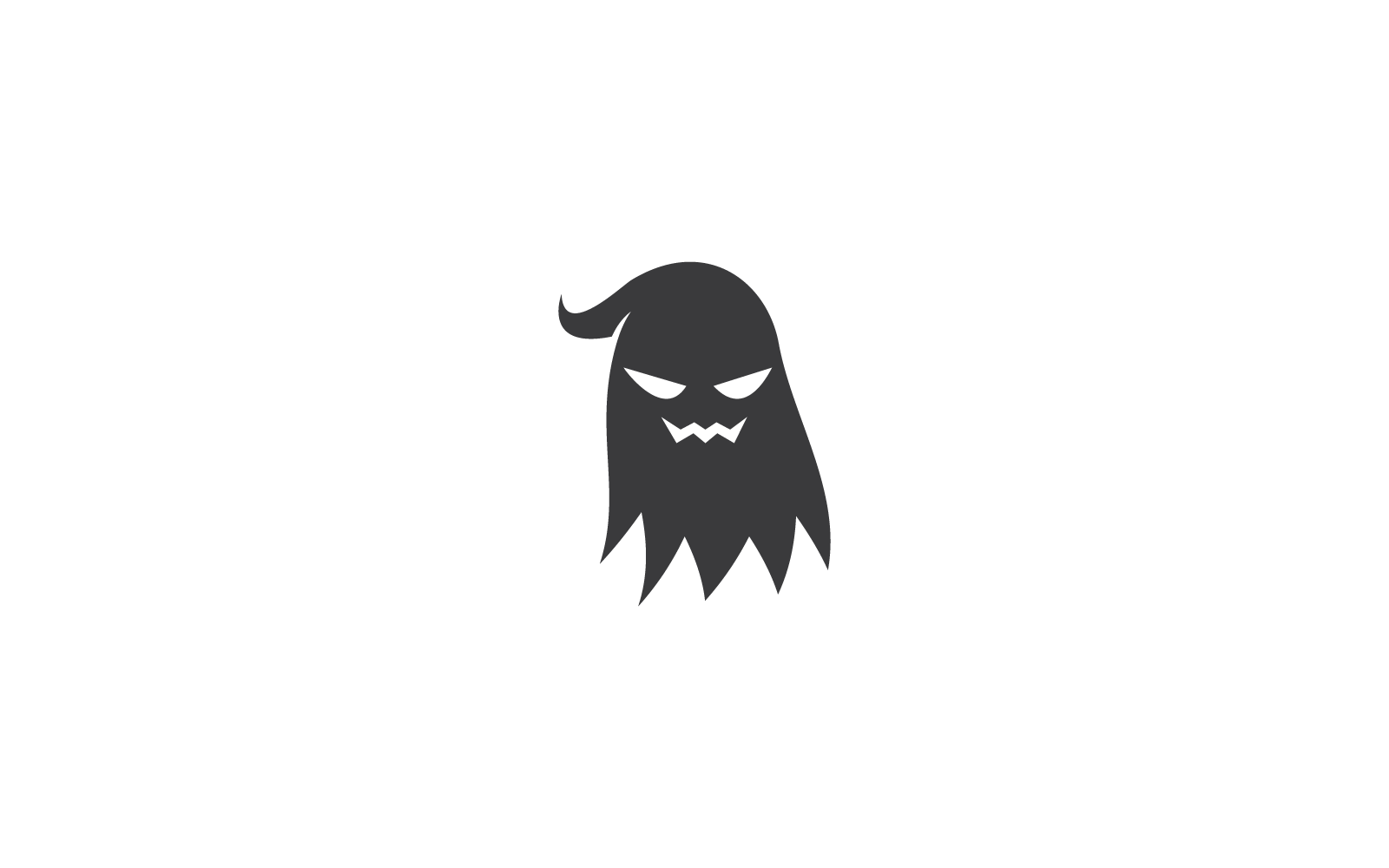 Black Ghost logo ilustration vector template