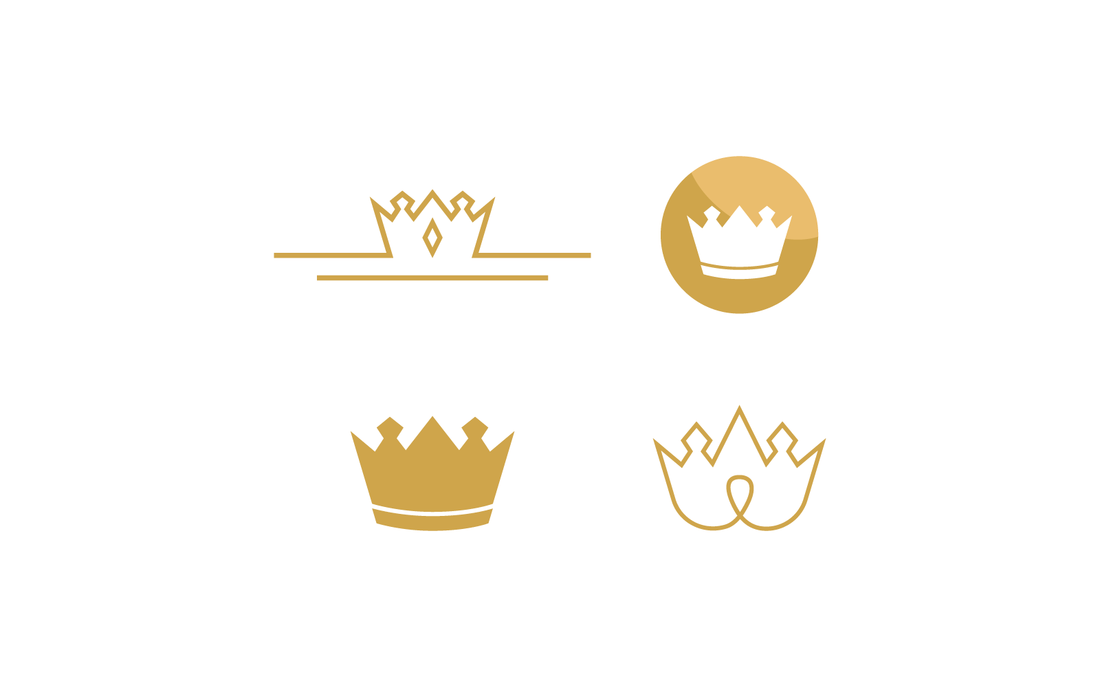 Crown logo template icon vector design