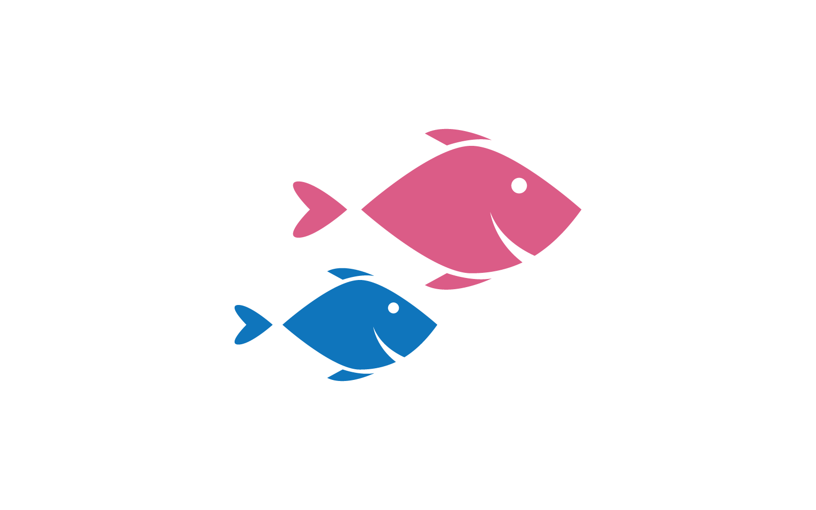 Modelo de vetor de ícone de logotipo de ilustração de peixe
