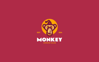Monkey Simple Mascot Logo 3
