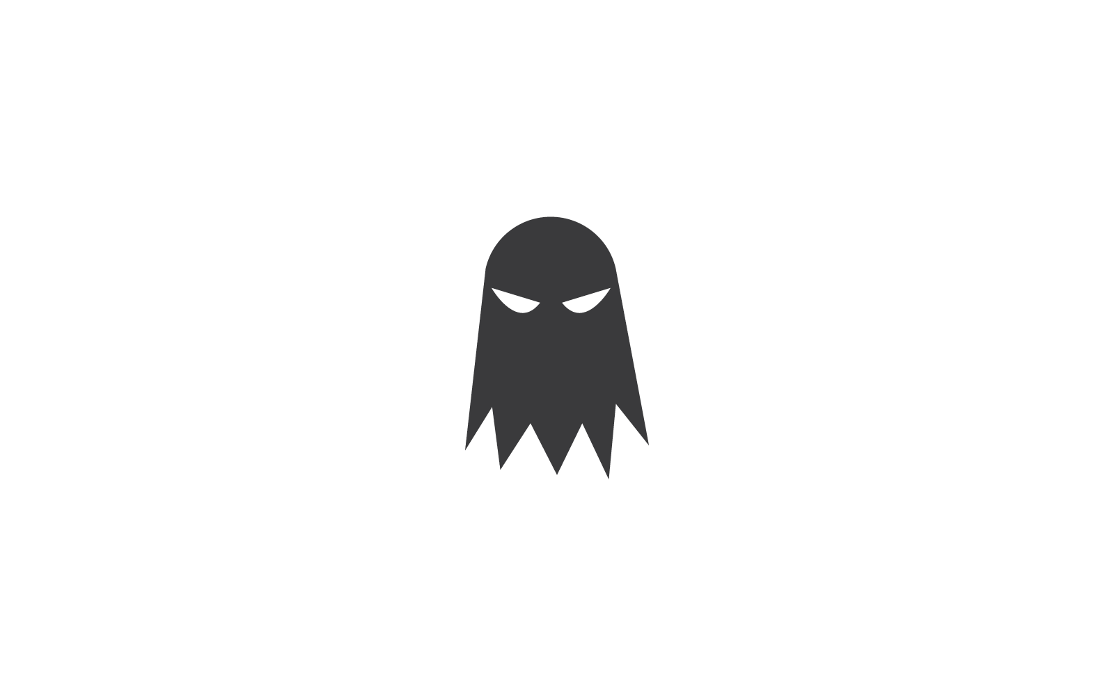 Plantilla de vector de ilustración de fantasma negro